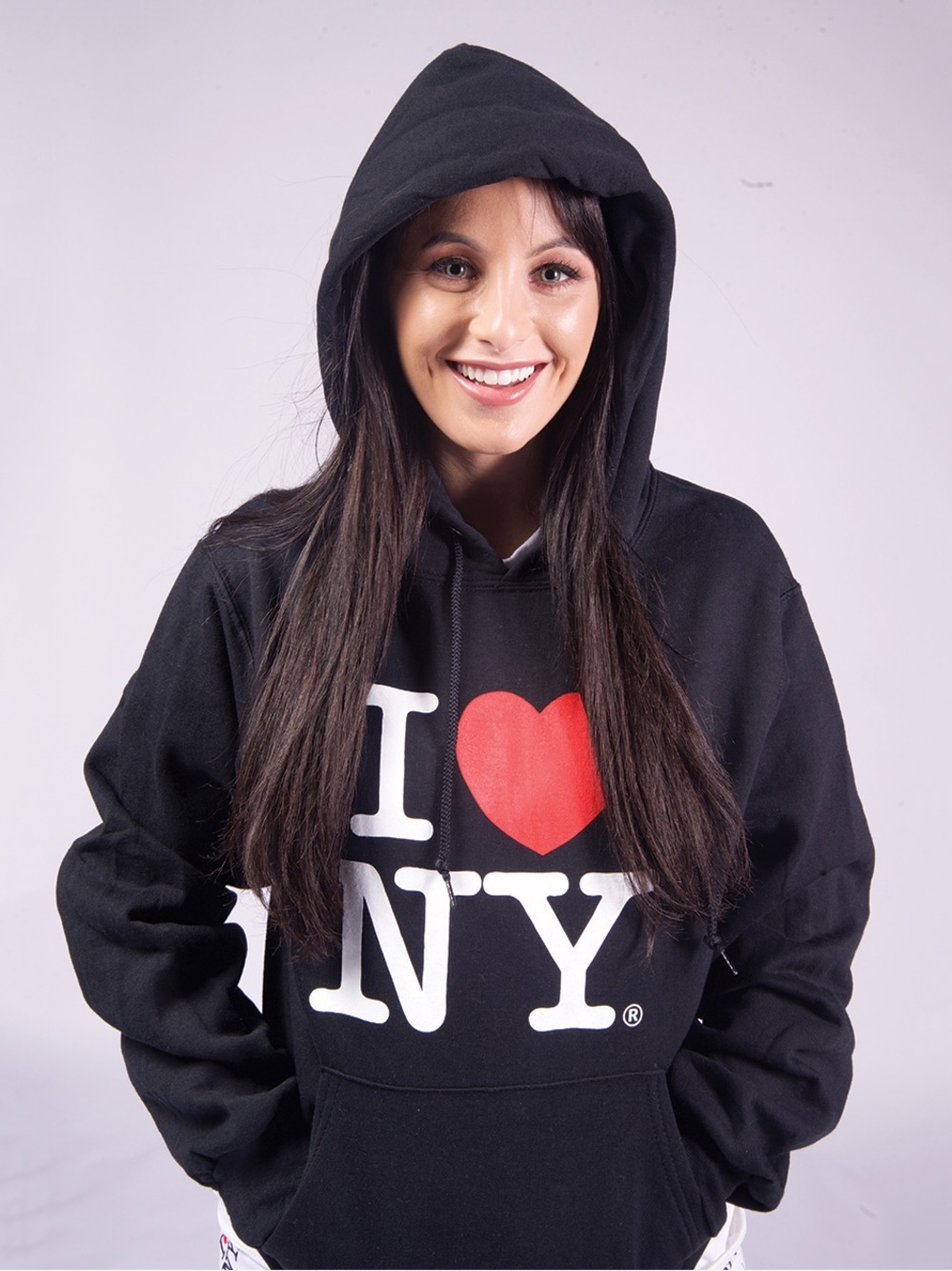 I ♥ NY Black Crewneck Hoodie Sweatshirt